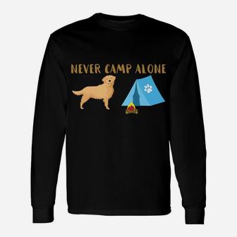 Golden Retriever Dog Tent Camping Travel Long Sleeve T-Shirt - Seseable
