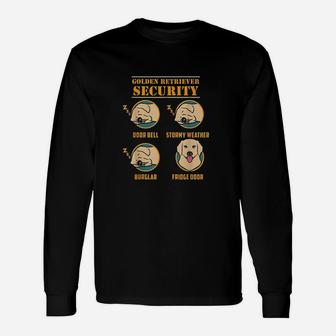 Golden Retriever Golden Retriever Security Dog Long Sleeve T-Shirt - Seseable