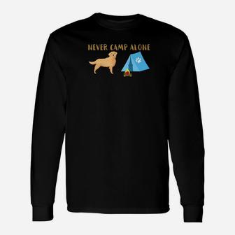 Golden Retriever s Dog Tent Camping Travel Long Sleeve T-Shirt - Seseable