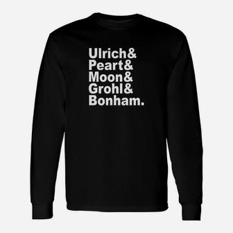 Gooder Tees Famous Drummer And Percussion Names Long Sleeve T-Shirt - Seseable