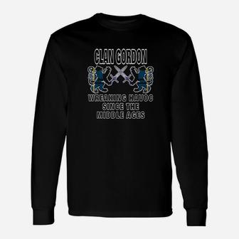 Gordon Scottish Tartan Scotland Clan Name Long Sleeve T-Shirt - Seseable