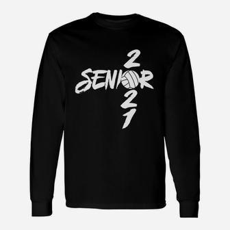 Graduating Class Of 2021 Senior Volleyball Team Player Long Sleeve T-Shirt - Seseable