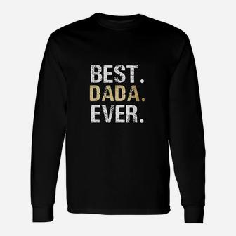 From Granddaughter Grandson Best Dada Long Sleeve T-Shirt - Seseable