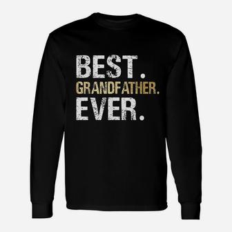 Granddaughter Grandson Best Grandfather Long Sleeve T-Shirt - Seseable