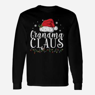 Grandma Claus Christmas Santa Long Sleeve T-Shirt - Seseable