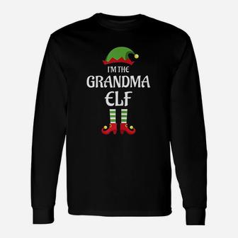 I Am The Grandma Elf Christmas Long Sleeve T-Shirt - Seseable