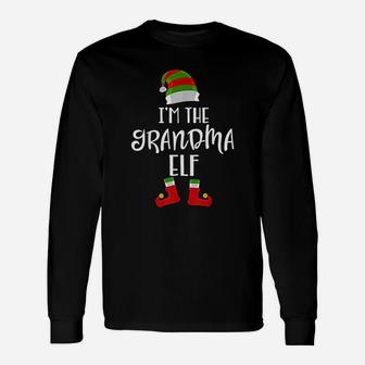 I Am The Grandma Elf Christmas Long Sleeve T-Shirt - Seseable
