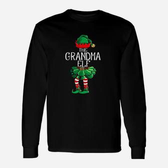 The Grandma Elf Group Matching Christmas Long Sleeve T-Shirt - Seseable