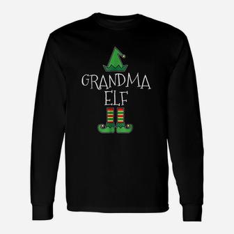 I Am Grandma Elf Matching Group Christmas Long Sleeve T-Shirt - Seseable