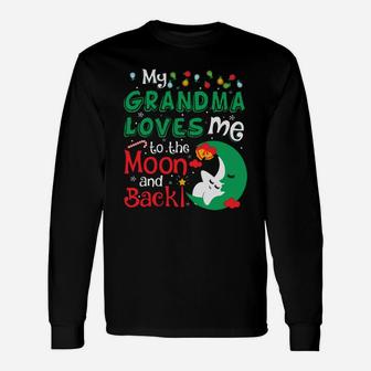 My Grandma Loves Me To The Moon And Back Long Sleeve T-Shirt - Seseable