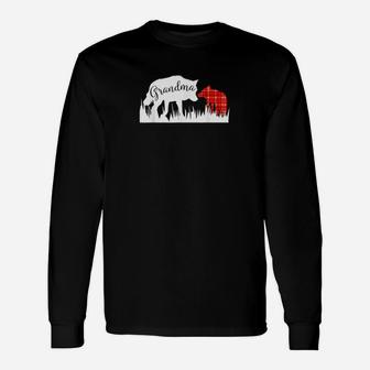 Grandma Wolf Matching Tribe Wolves Pup Mother Puppy Long Sleeve T-Shirt - Seseable