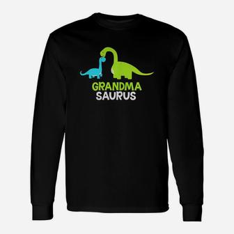Grandmasaurus Rex Dinosaur Grandma Moth 1 Long Sleeve T-Shirt - Seseable