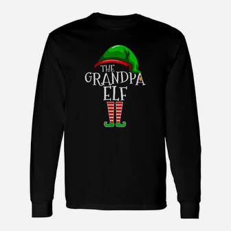 Grandpa Elf Matching Group Christmas Long Sleeve T-Shirt - Seseable