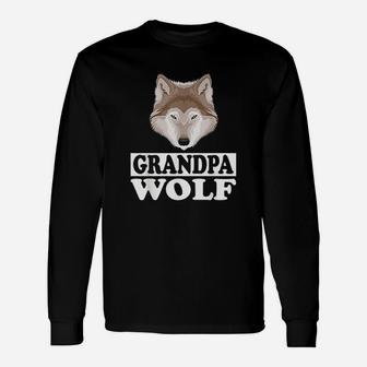Grandpa Wolf Grandfather , best christmas gifts for dad Long Sleeve T-Shirt - Seseable