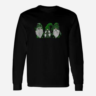 Green Sweater Gnome St Patrick's Day Irish Gnome Long Sleeve T-Shirt - Seseable