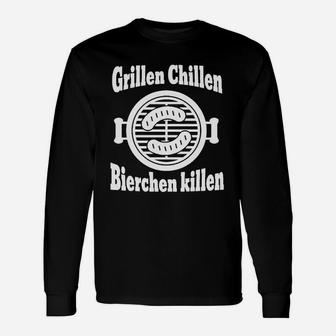 Grillen Chillen Bierchen Killen Langarmshirts - Seseable