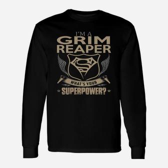 Grim Reaper Long Sleeve T-Shirt - Seseable