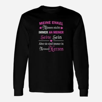 Großeltern Langarmshirts: Meine Enkel Immer im Herzen, Liebevolles Design - Seseable