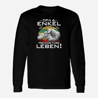 Großvater und Enkel Freundschafts-Langarmshirts, Verbundene Seelen für immer Tee - Seseable