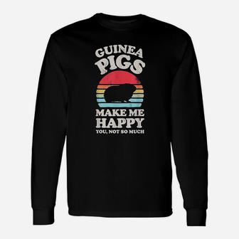 Guinea Pigs Make Me Happy Guinea Pig Long Sleeve T-Shirt - Seseable