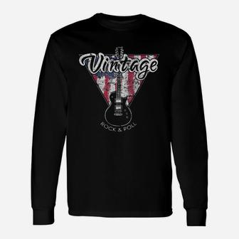 Guitar Vintage Rock N Roll Long Sleeve T-Shirt | Seseable UK