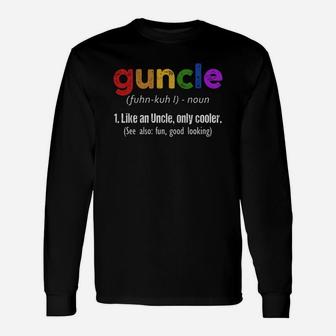 Guncle Definition Shirt Long Sleeve T-Shirt - Seseable