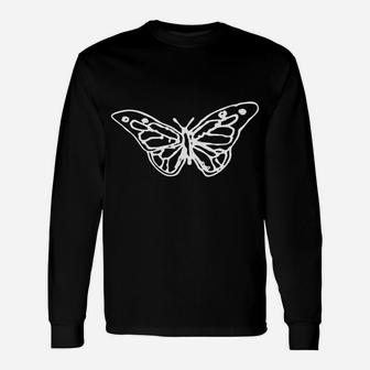 Halloween Butterfly Single Butterfly Long Sleeve T-Shirt - Seseable
