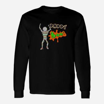 Halloween Daddy Boo Mummy Costume Dad Halloween Costume Long Sleeve T-Shirt - Seseable