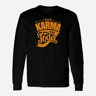 Halten Sie Karma Orange Langarmshirts - Seseable
