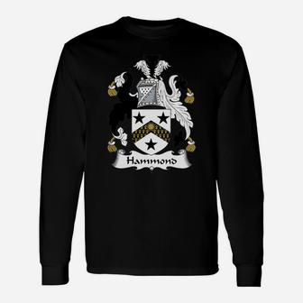 Hammond Crest / Coat Of Arms British Crests Long Sleeve T-Shirt - Seseable