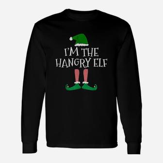 I Am The Hangry Elf Matching Christmas Long Sleeve T-Shirt - Seseable