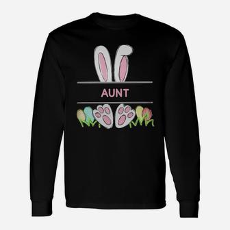 Happy Easter Bunny Aunt Cute Long Sleeve T-Shirt - Seseable