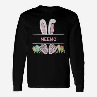 Happy Easter Bunny Meemo Cute Long Sleeve T-Shirt - Seseable