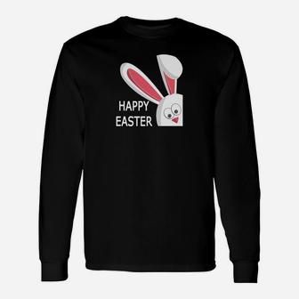 Happy Easter Matching Easter Big Bunny Ears Long Sleeve T-Shirt - Seseable