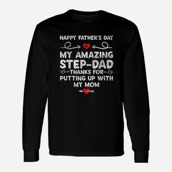 Happy Father Day To My Amazing Step Long Sleeve T-Shirt - Seseable