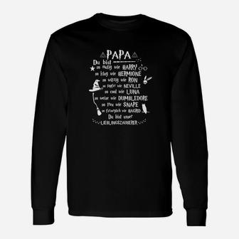 Harry Potter Fan Papa Langarmshirts mit Zitaten - Seseable