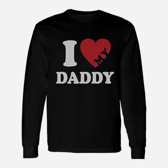 I Heart Love My Daddy Boy Girl For Father Long Sleeve T-Shirt - Seseable