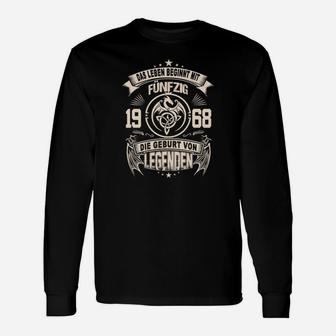 Herren Langarmshirts Leben beginnt mit 50, Geburt von Legenden 1968 – Jubiläumsgeburtstag - Seseable