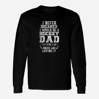 Hockey Dad Fathers Day Dads Long Sleeve T-Shirt - Seseable