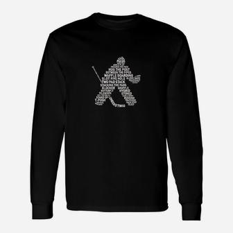 Hockey-Tormann Typografie G- Langarmshirts - Seseable