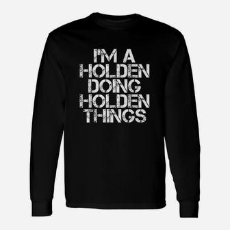 Holden Surname Tree Birthday Reunion Idea Long Sleeve T-Shirt | Seseable UK