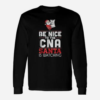 Holiday Cna Santa Christmas Long Sleeve T-Shirt - Seseable