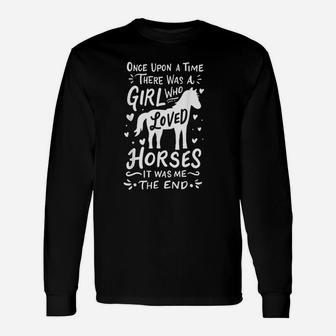 Horse Girl Horses Show Jumping Western Riding Barrel Racing Long Sleeve T-Shirt - Seseable