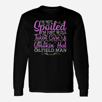 Hot Oilfield Man Worker Girlfriend Wife Fiancee Long Sleeve T-Shirt - Seseable