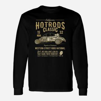 Hot Rod Classic Rods National California Vintage Long Sleeve T-Shirt - Seseable