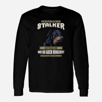 Hunde-Stalker Langarmshirts: Persönlicher Stalker, Folge überallhin - Seseable