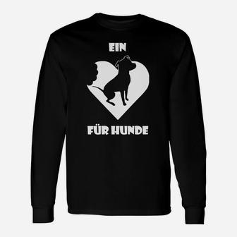 Hundeherz Langarmshirts für Hundeliebhaber in Schwarz - Seseable