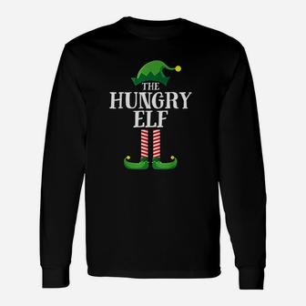 Hungry Elf Matching Group Christmas Party Pajama Long Sleeve T-Shirt - Seseable