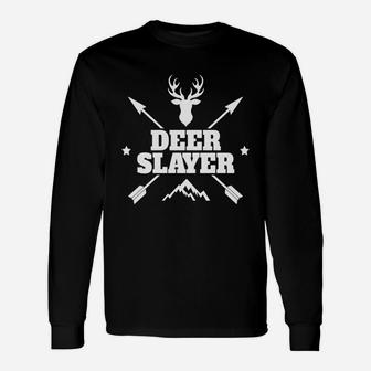 Hunt Deer Slayer Hunting Hunter Deer Killer Shirt Buck Long Sleeve T-Shirt - Seseable