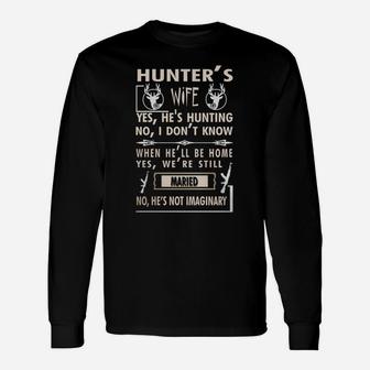 Hunters Wife Shirt Hunting Shirt Long Sleeve T-Shirt - Seseable